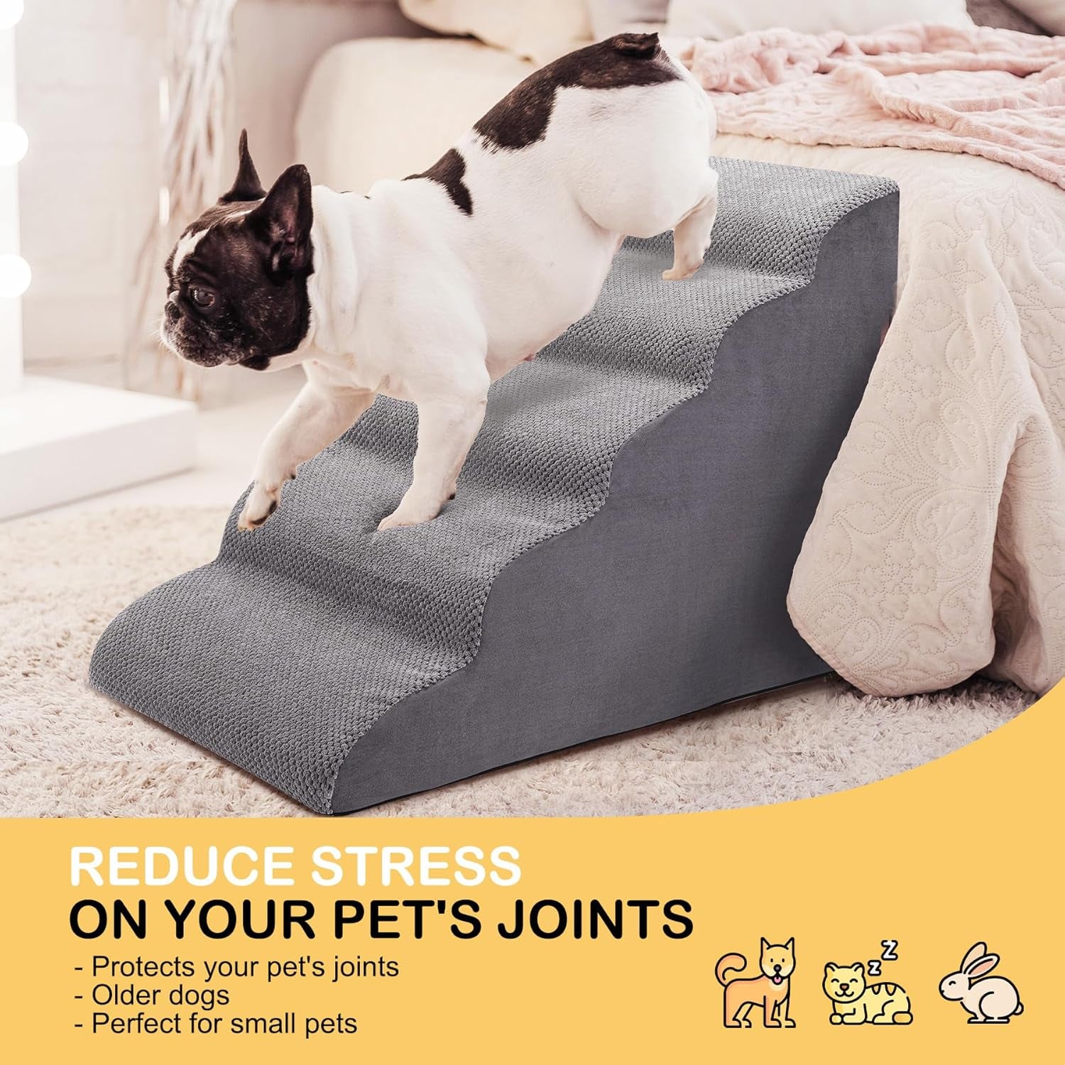 Dog Stairs Ramp for Bed